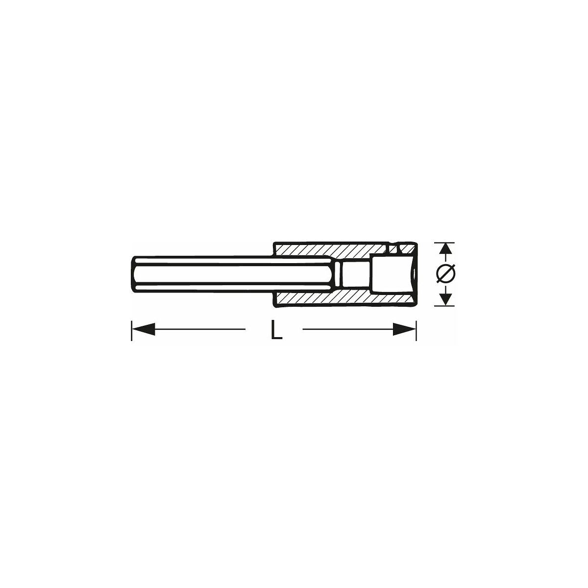 ĐẦU LỤC GIÁC SIZE 8  VUÔNG 1/4 INCH HOLEX 631720 ĐẦU LỤC GIÁC SIZE 8  VUÔNG 1/4 INCH HOLEX 631720